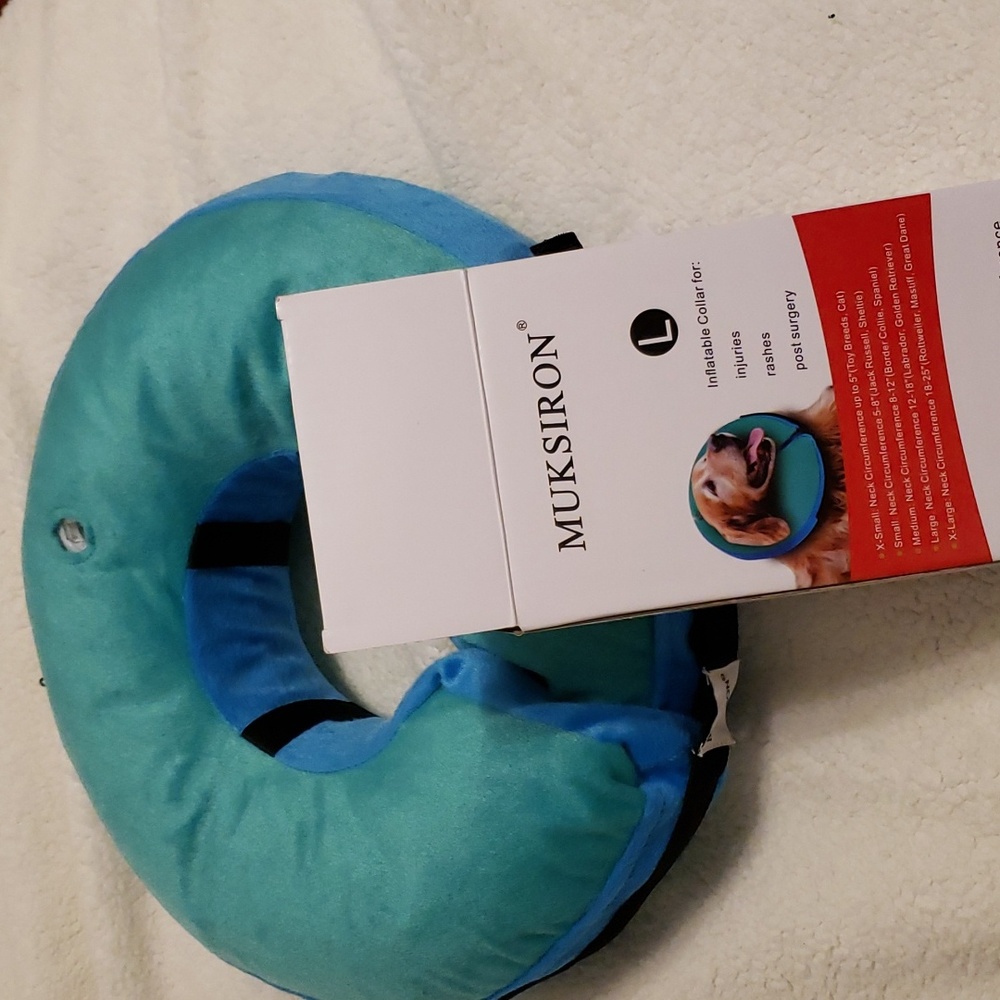 Inflatable dog "cone" collar